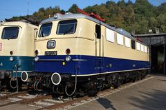 E10 1239 in Rheingoldlackierung im Eisenbahnmuseum Dahlhausen