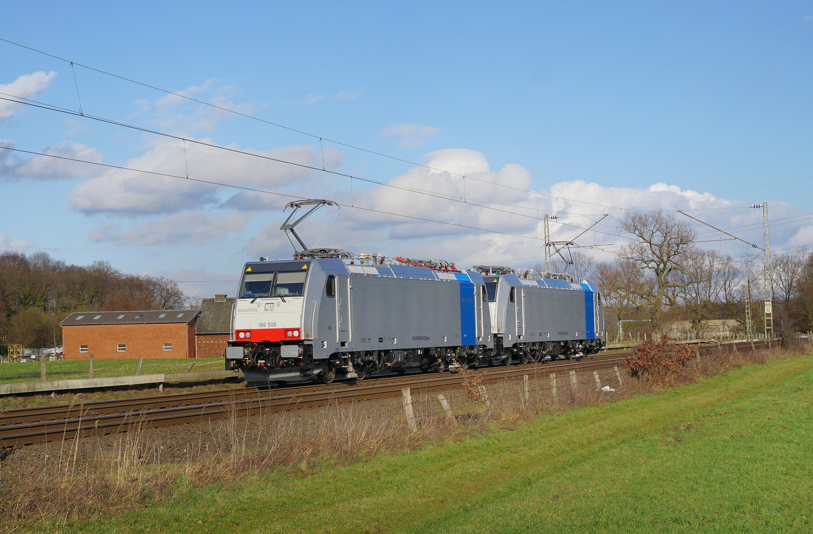 E186 508 + 531 am 05.03.19 in Hamm Neustadt