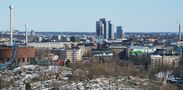 The towers of Kalasatama by Raimo Ketolainen