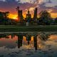 Sonnenuntergang im Historischen Park