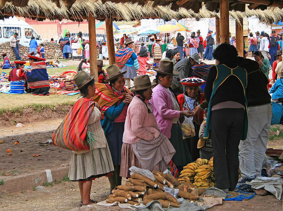 Verhandlungen (auf dem Wochenmarkt von Chincero/ Peru) von Nicole Haupt 