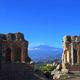 Griechisches Theater in Taormina mit Aetna