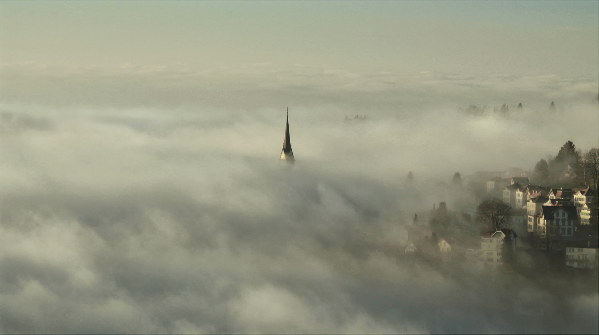 early evening fog