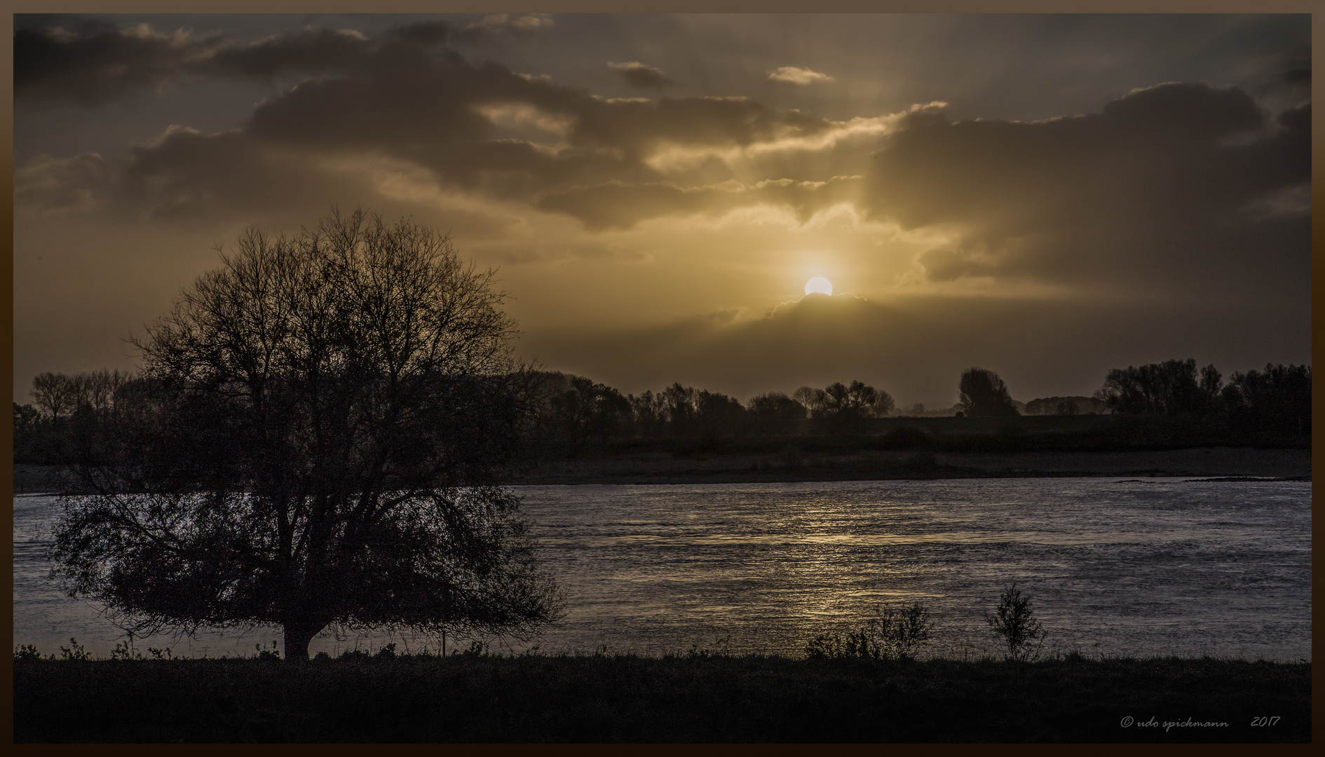 early in the morning at the river