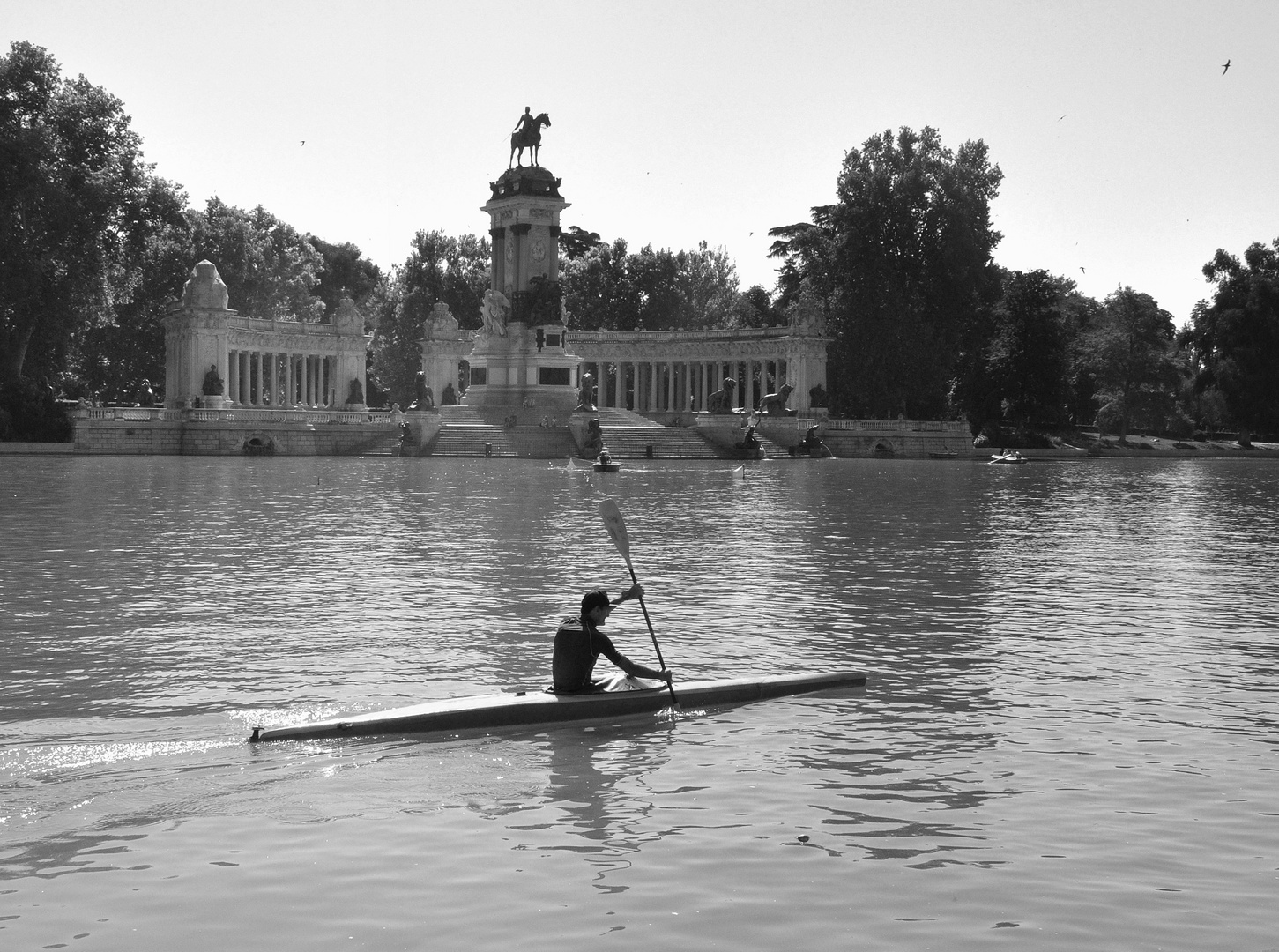 Early-morning exercise ; Retiro-Park, Madrid