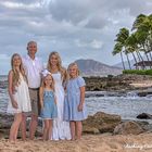 early morning family photography session, Secret beach, Koolina