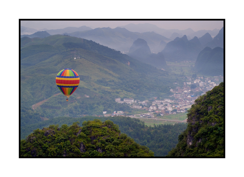 Early Morning Flite over Yangshuo