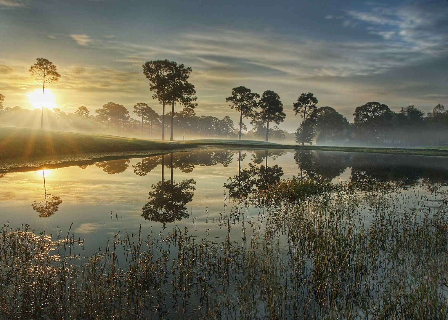 Early Morning Fog on Olde Point Golf Course