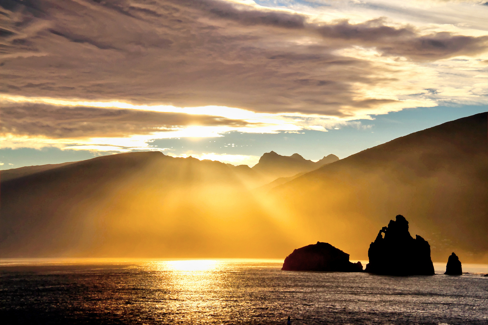 Early Morning in Porto Moniz, MADEIRA  on Decembe 30, 2021