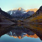 Early September Morning: "Maroon Bells" near Aspen, CO