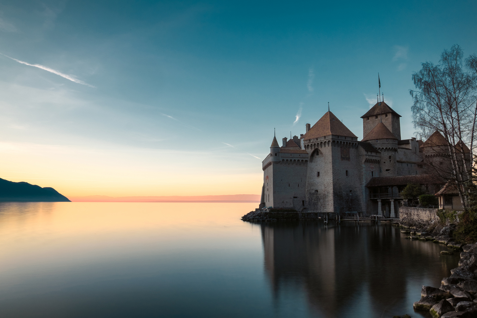 Early Sunset at the Château de Chillon