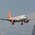 Easyjet im Anflug auf Innsbruck