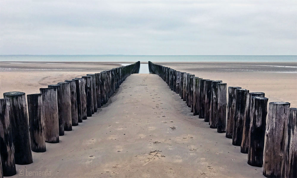 Ebbe am Strand von Walcheren / Niederlande