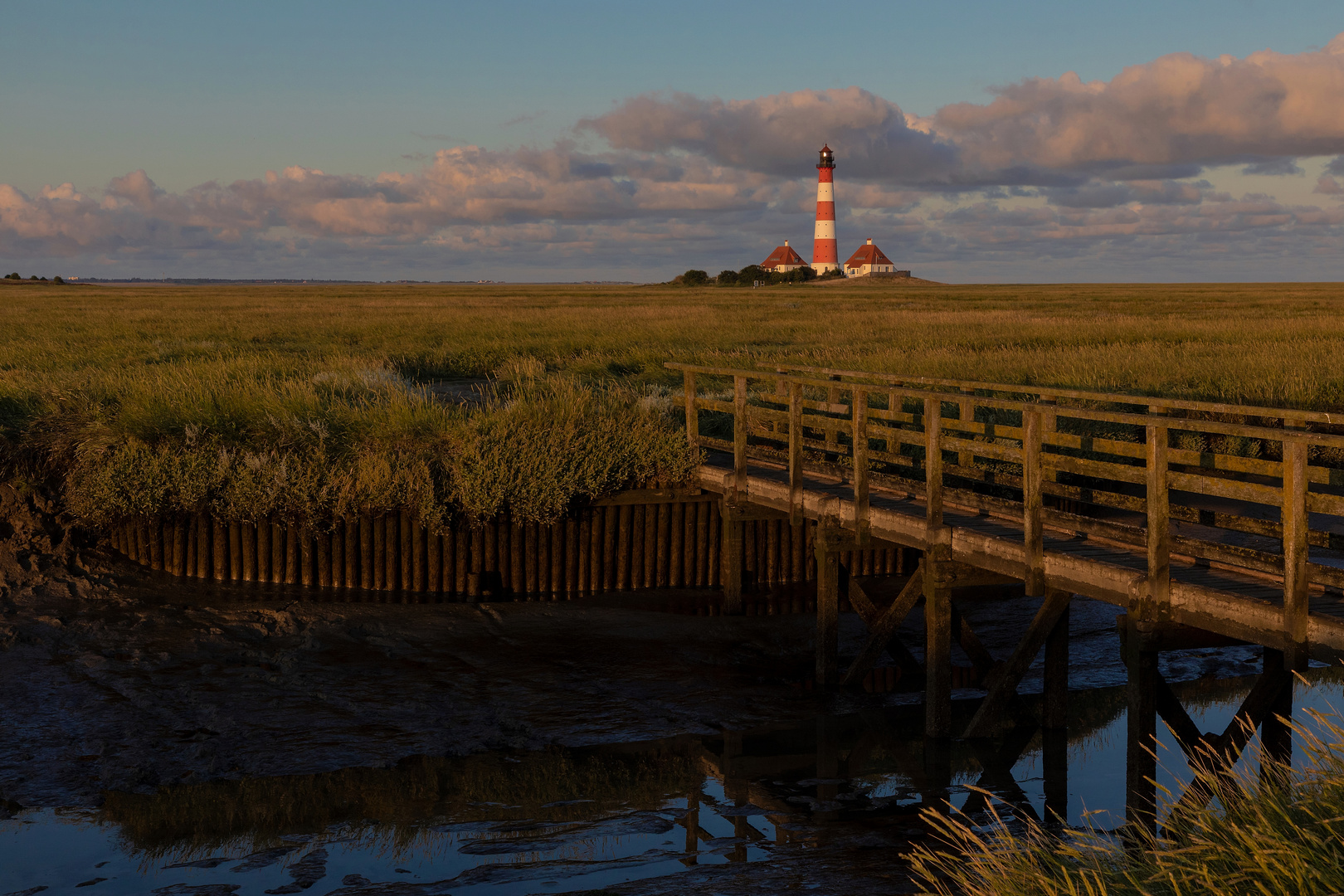 Ebbe am Westerhever Leuchtturm