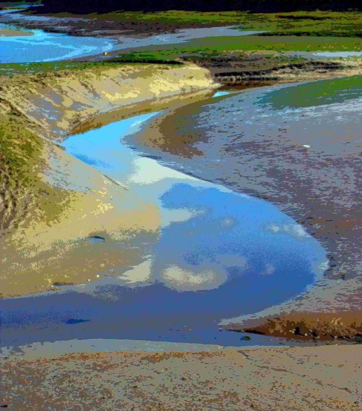 Ebbe im "Aber Benoit" NW-Bretagne, Frankreich