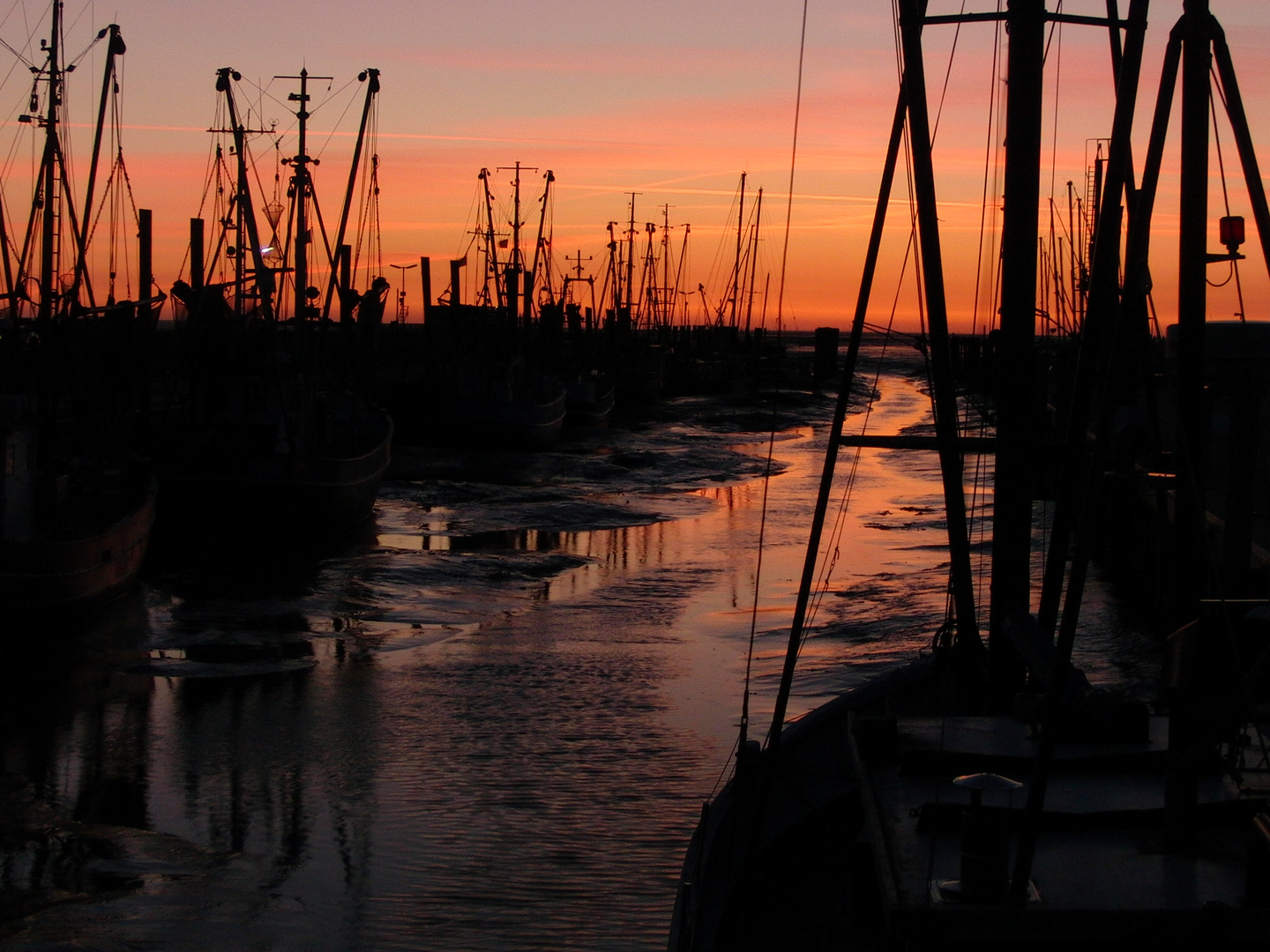 Ebbe im Nordseehafen Dorumersiel