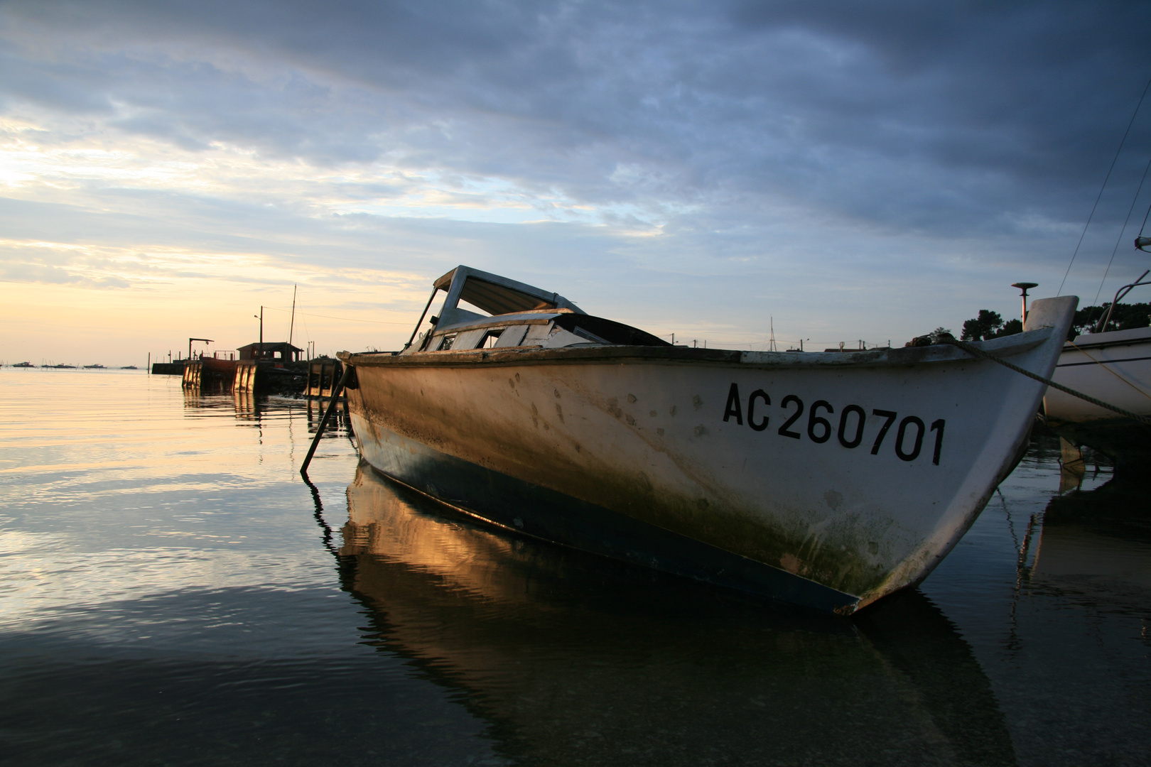 Ebbe in Cap Ferret Fischerboot