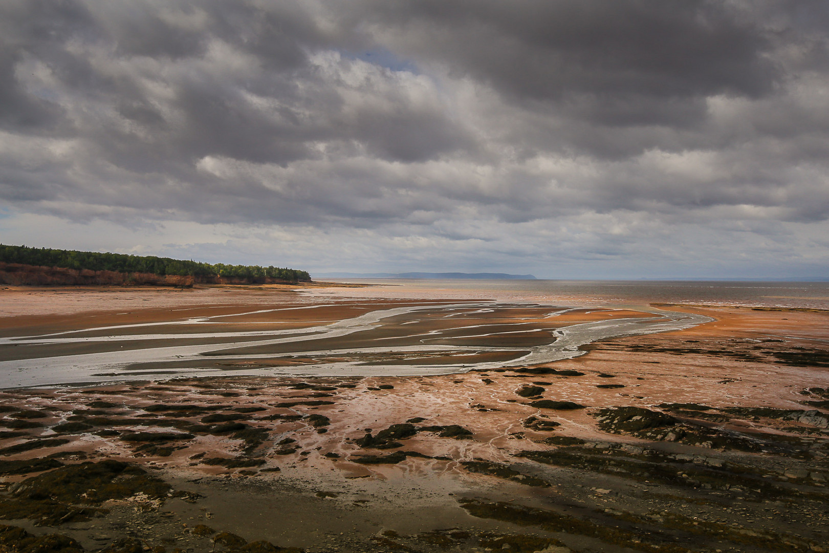 Ebbe in der Bay of  Fundy