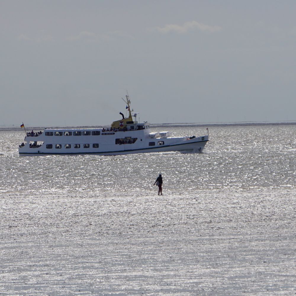 Ebbe und Fahrwasser in Büsum/Nordsee