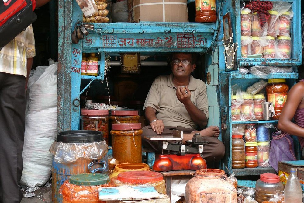 eben ein ganz normaler Laden in Calcutta...