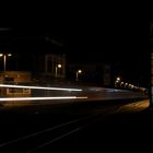 Eberbacher Bahnhof bei Nacht