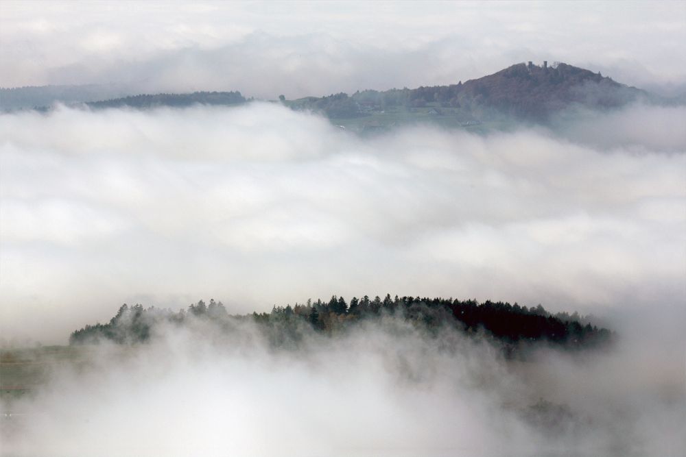 Ebersburg im Nebel,