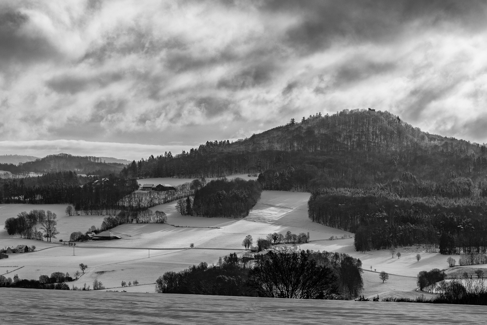 Ebersburg im Winterlicht