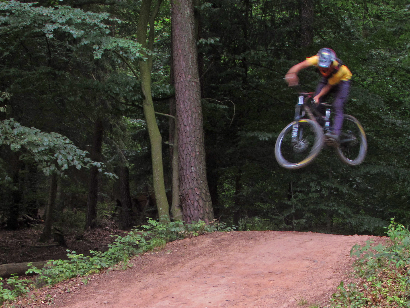 Echte Typen: Mountain-Biker im Bike Park Beerfelden (Odenwald)