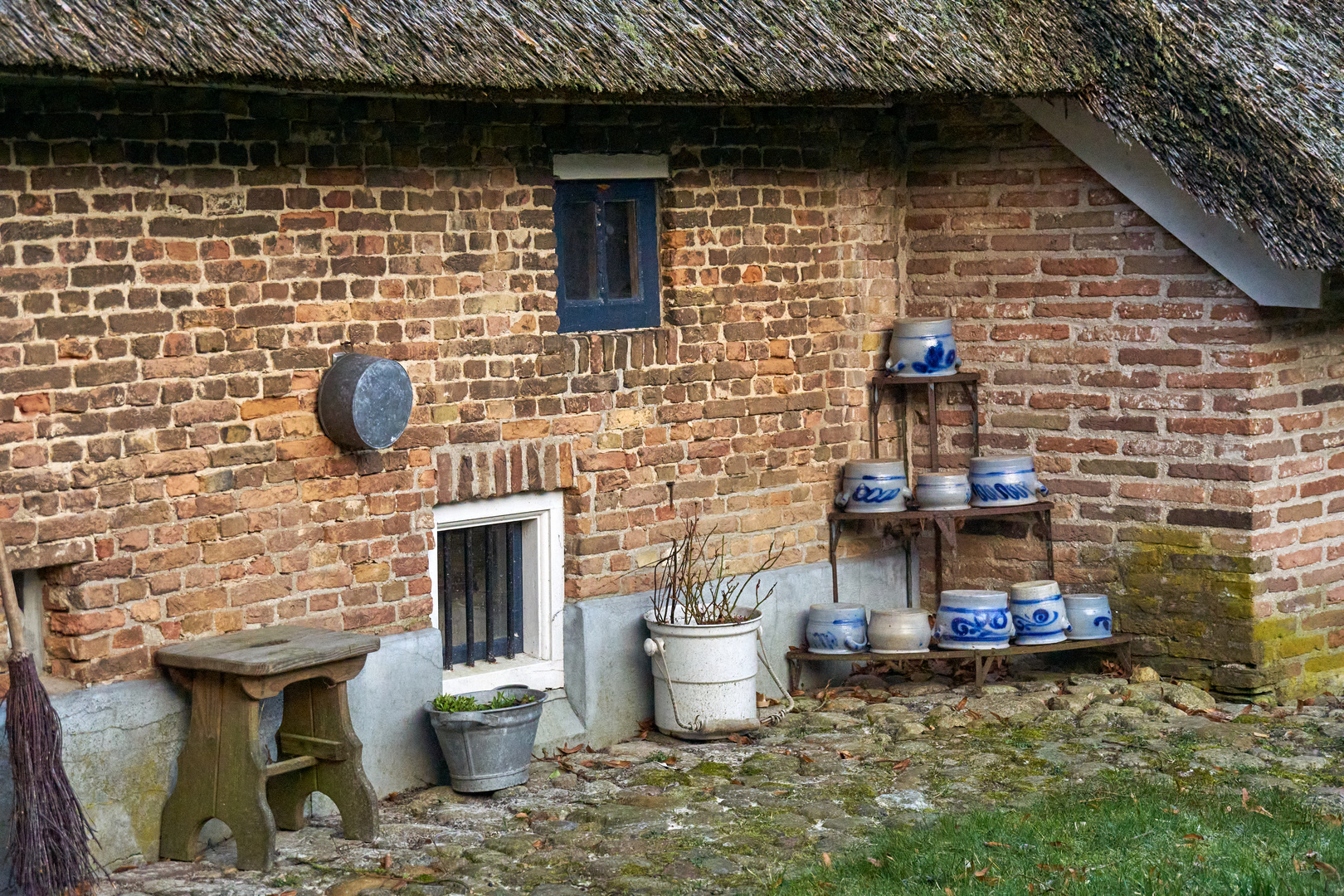 Ecke eines Bauernhauses