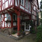 Ecke eines Fachwerkhauses in Braubach / Rhein