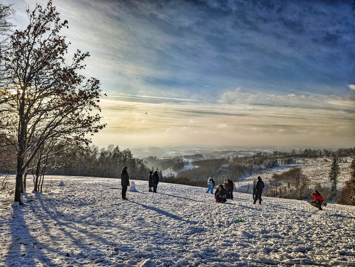 Eckenhagen, Schnee beim Blockhaus