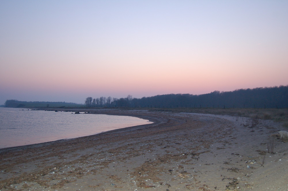 Eckernförde bei sonnenuntergang