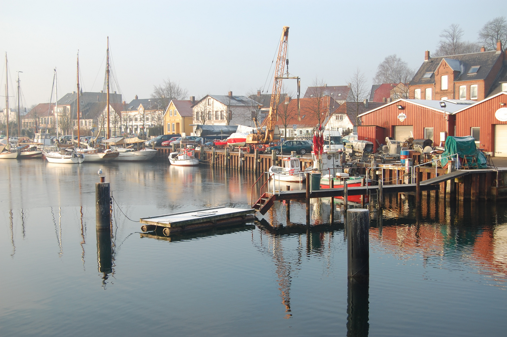 Eckernförde - Hafen im Winter