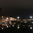 Eckernförder Binnenhafen bei Nacht