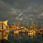 Eckernförder Hafenspitze kurz nach Sonnenaufgang