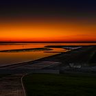 Eckwarderhoerne am Jadebusen nach dem Sonnenuntergang