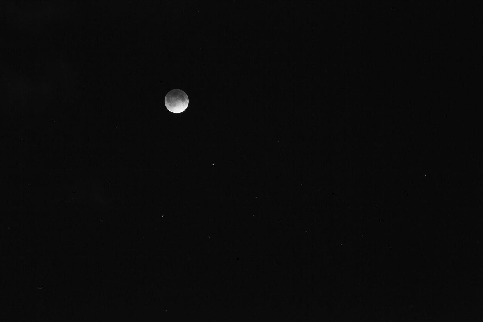 ECLIPSE DE LUNA. ABRIL 15, 2014 B/N