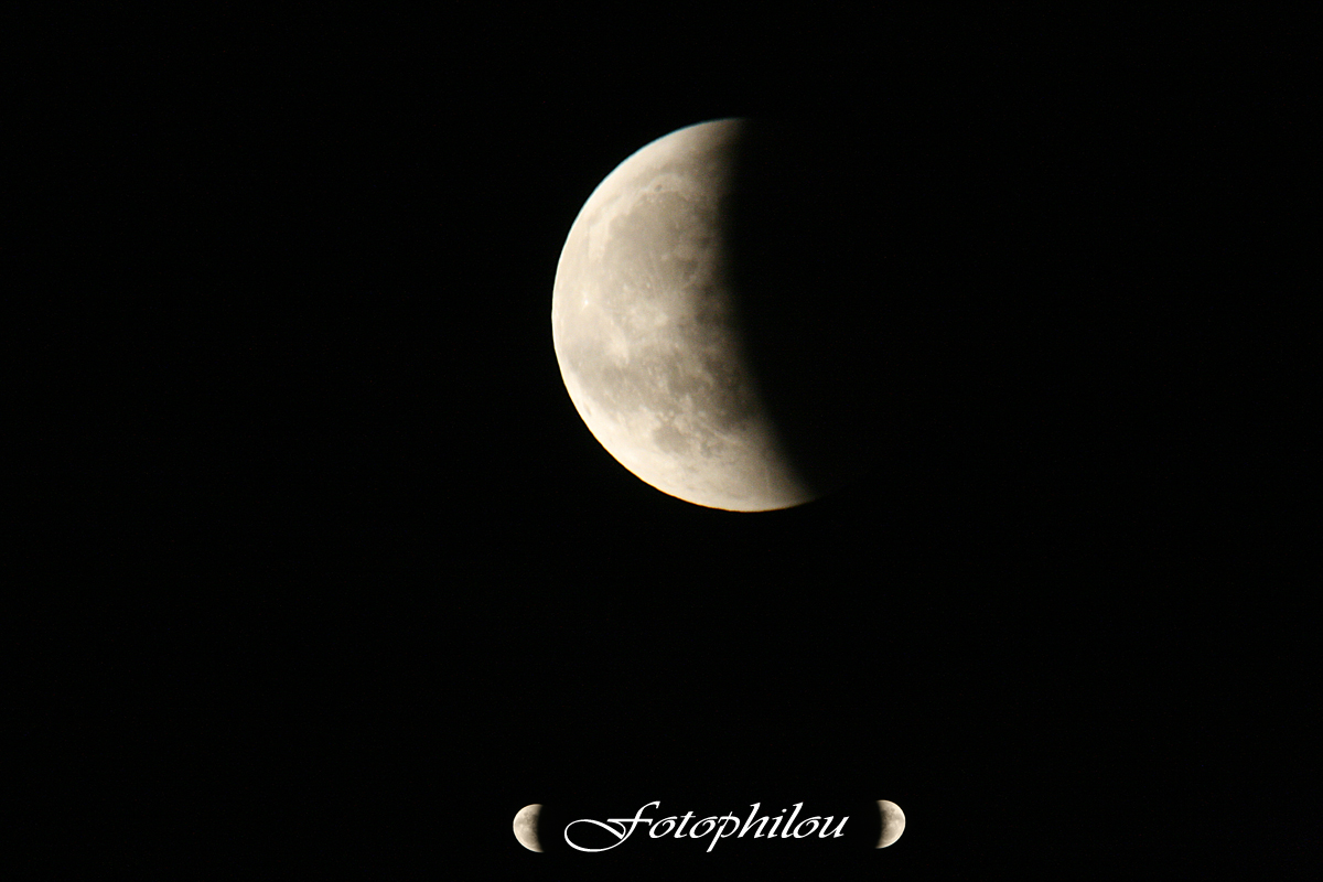 Eclipse de lune depuis le Bizet