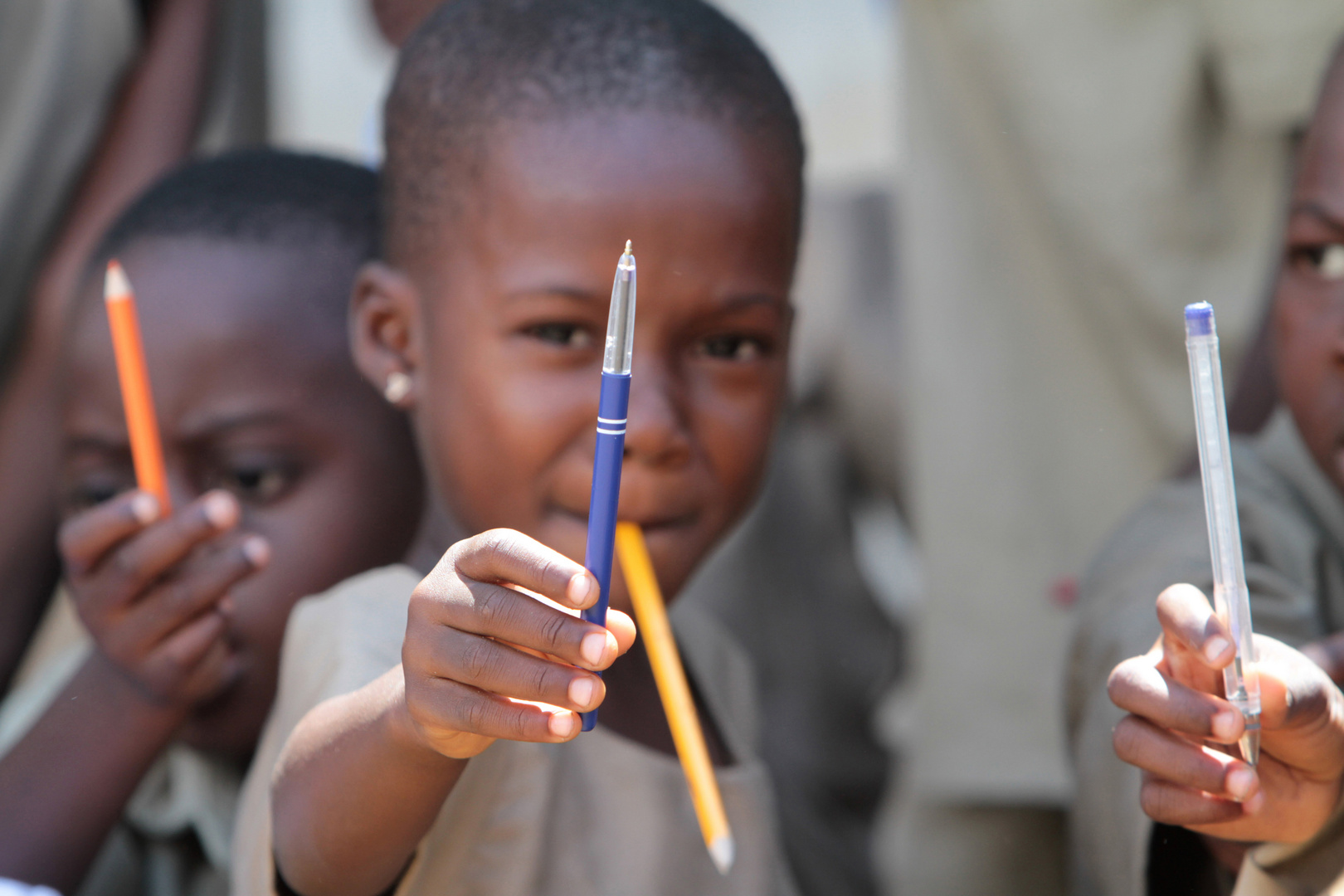 Ecoliers togolais dans une classe primaire de Lomé.