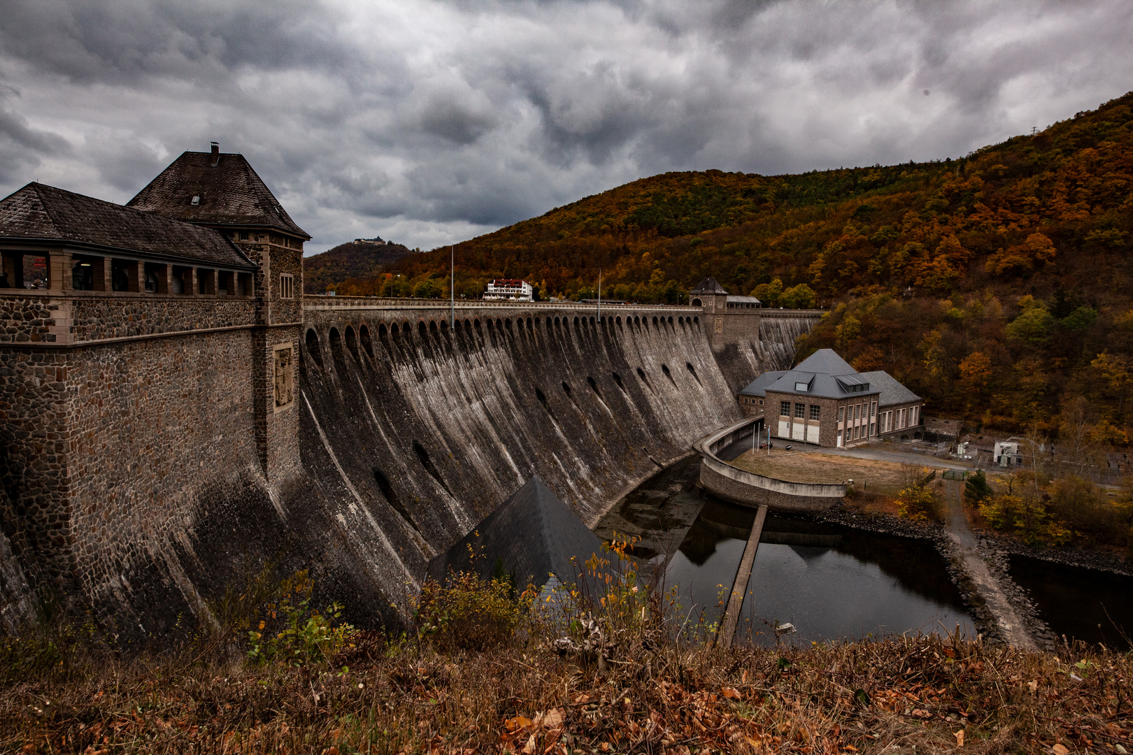 Eder Dam With Water Power Station