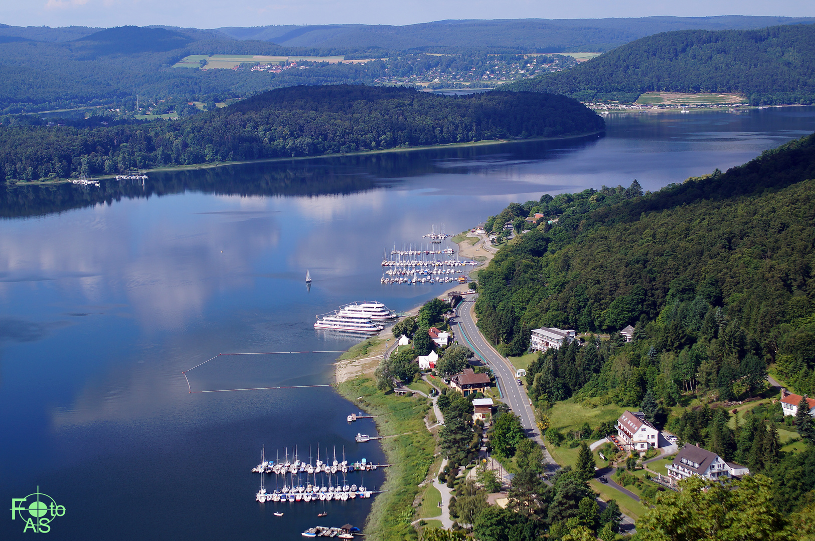 Edersee Blick vom Schloss Waldeck