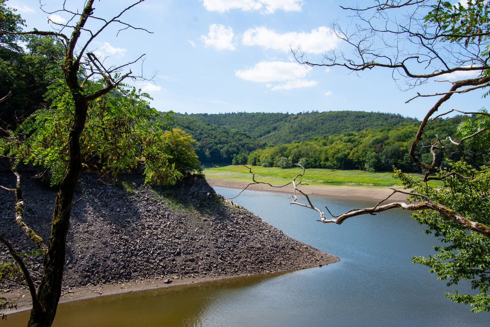 Edersee mit Holzformen