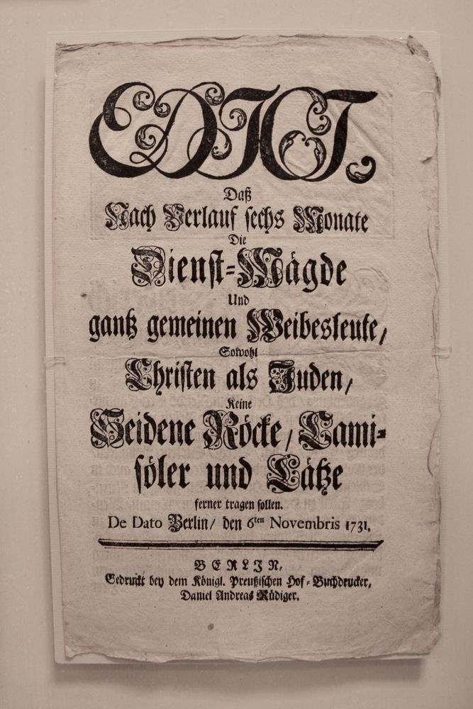 EDICT  De Dato Berlin/ den 6ten Novembris 1731