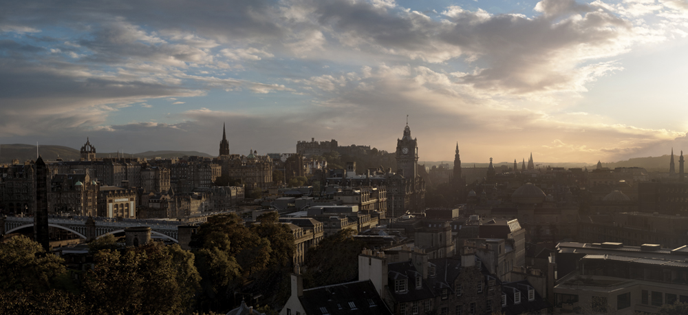 Edinburgh bei Sonnenuntergang