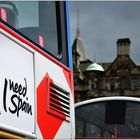 Edinburgh bus stop: "I need Spain"