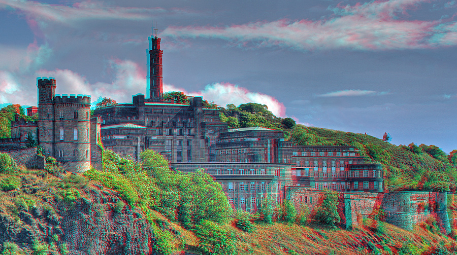 Edinburgh Calton Hill (3D Rot/cyan)