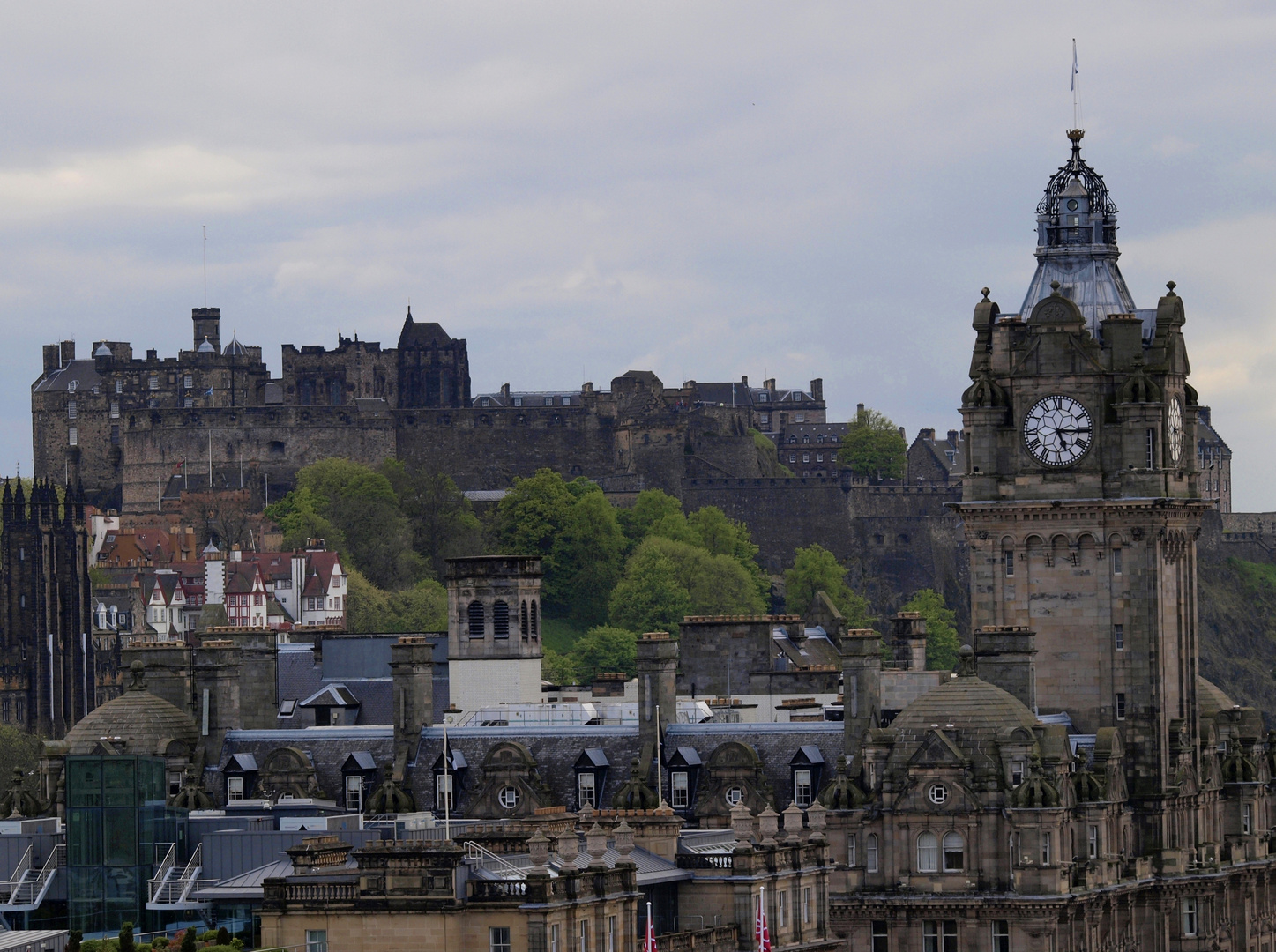 Edinburgh Castle + Royal Balmoral Hotel