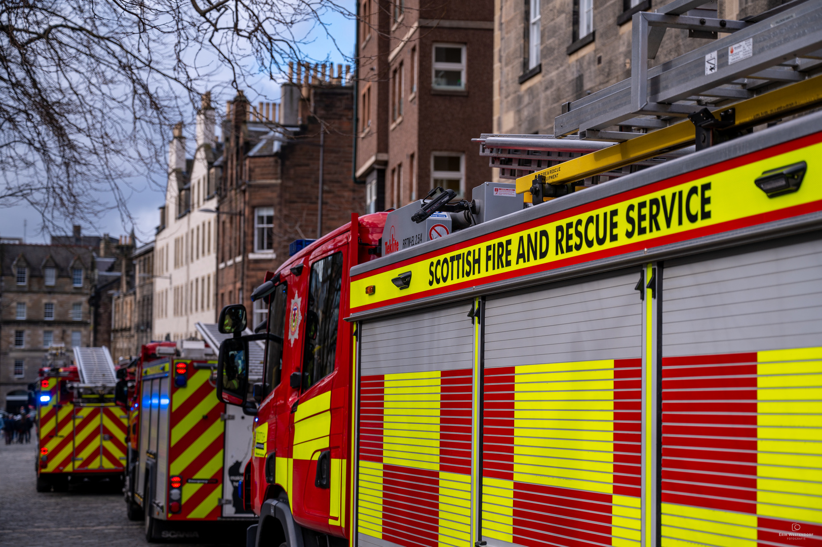 Edinburgh - Feuerwehr-Einsatz am Grassmarket