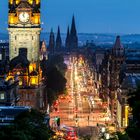 Edinburgh Princess Street bei Nacht