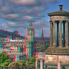 Edinburgh vom Carlton Hill (3D Rot/Cyan)
